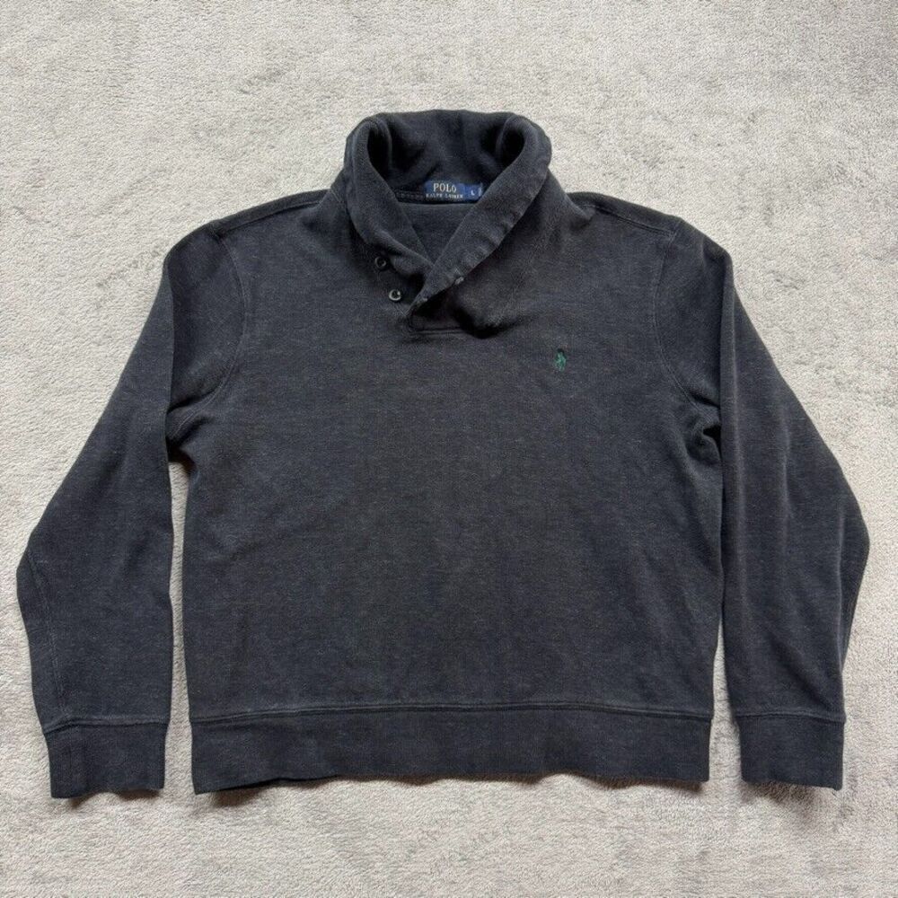 Polo‎ Ralph Lauren Pull Over Sweater Mens Gray Large Outdoor Casual